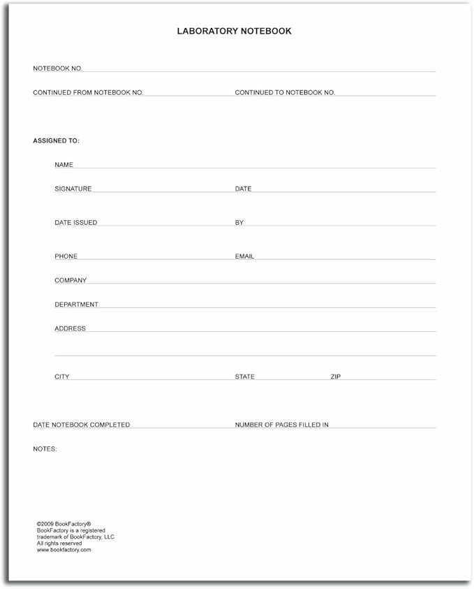 BookFactory Lab Notebook/Laboratory Notebook - Professional Grade - 240 Pages 8" x 10" (Ruled Format) Cover is Black and Burgundy Imitation Leather Section Sewn Hardbound (LRU-240-SRS-A-LKMST1)