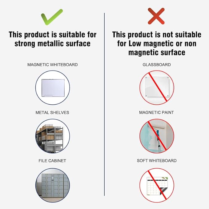 Dry Erase Magnetic Labels 3.1x1.2 Inch, Reusable Magnetic Labels for Whiteboards Locker School Classroom Office Home,Pack of 40