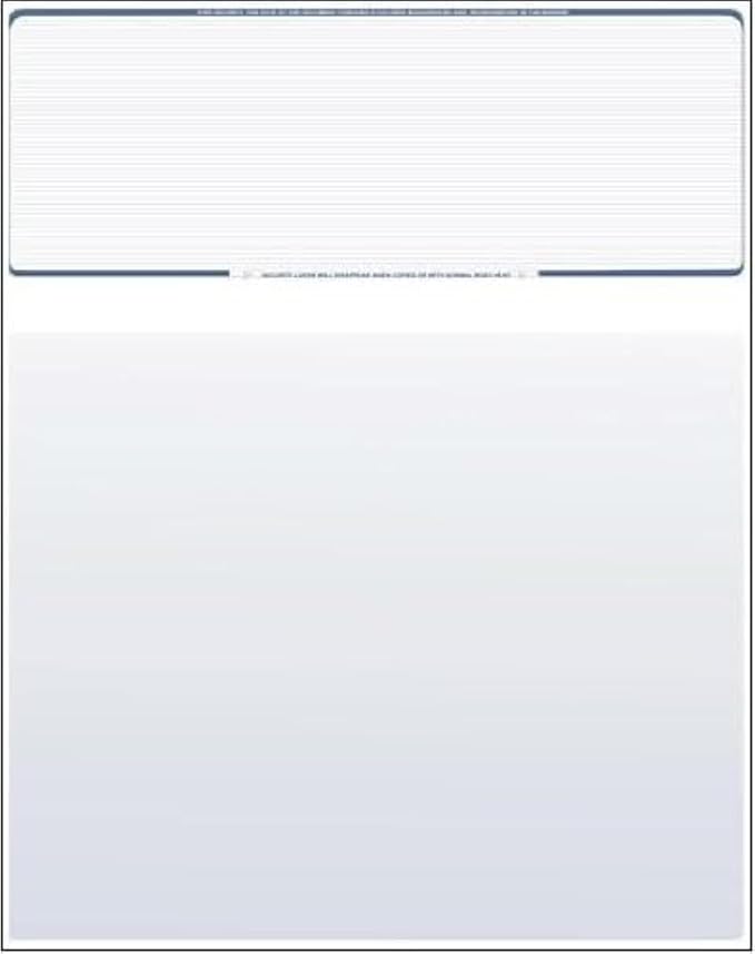 Compuchecks Check on Top Blank Check Paper - 250 Pack, Quick-Books & Laser Printer Compatible - Security Business Checks with Voucher - 8.5" x 11" Steel Blue Pinstripe