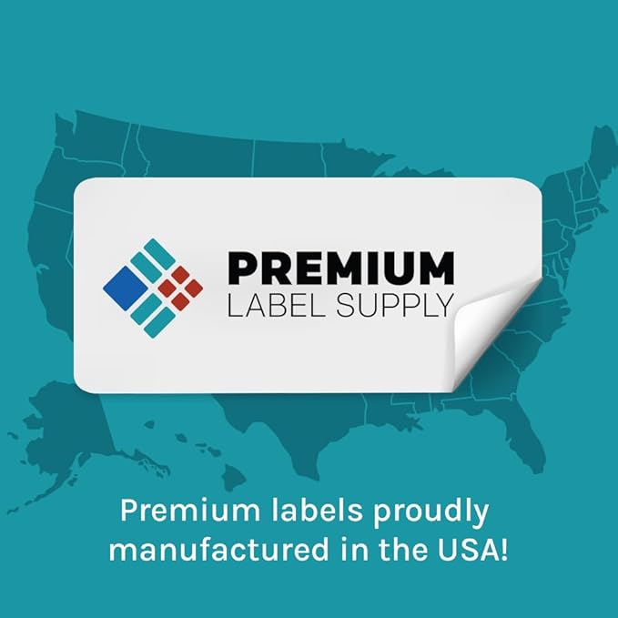 Premium Label Supply Glossy White Sticker Labels – 4" x 5" – (4 per Sheet) (Glossy White for Laser Only, 2,000 Labels)