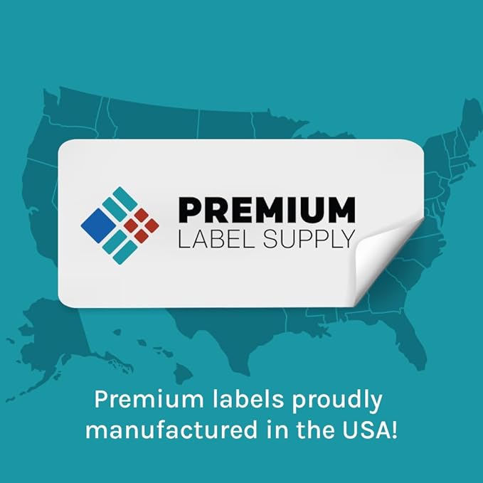 Premium Label Supply Glossy White Sticker Labels – 4" x 5" – (4 per Sheet) (Glossy White for Inkjet Only, 40 Labels)
