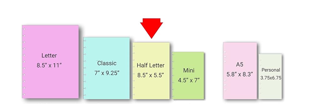 6 Clear Blank Binder Dividers for Discbound Planners Semi-Transparent Junior, (8-Disc Half Letter (5.5 x 8.5 in))