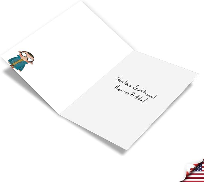 NobleWorks, Funny Birthday Paper Card with 5 x 7 Inch Envelope (1 Card) Bday Fall Off C10829BDG