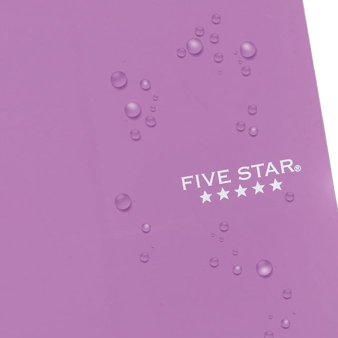 Five Star Spiral Notebook, 1 Subject, College Ruled Paper, 7" x 4-3/8", Personal Size, 80 Sheets, Purple (450048CF1-ECM)