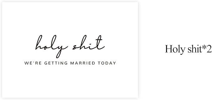 Set of 2 Funny Wedding Gift Cards, To My Groom Bride On Our Wedding Day Card, Wedding Day Vows Card for Wife Husband.（HOLY B）