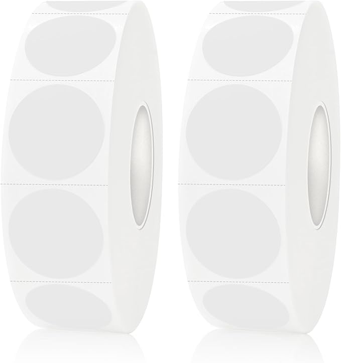 2400 Pieces 0.75 Inch Clear Transparent Round Waterproof Sticker,Envelope Tab Sealer and Retail Package Round Clear Seal Labels Self Adhesive Stickers