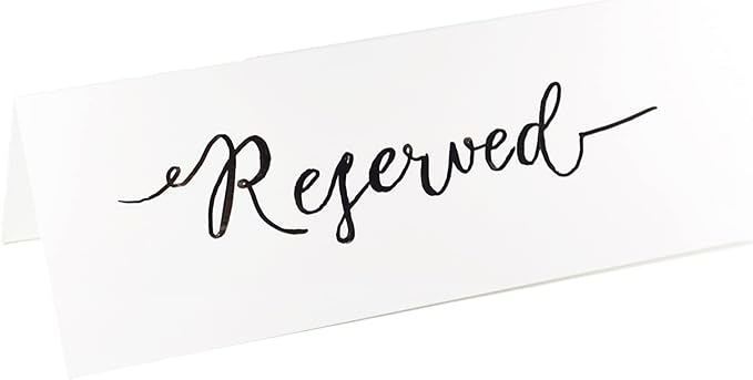 Dry Erase Name Tent Table Cards 8.5" x 3" (30 Pack) Reusable Name Cards, Classroom Name Tags, Wedding Guest Name Tents