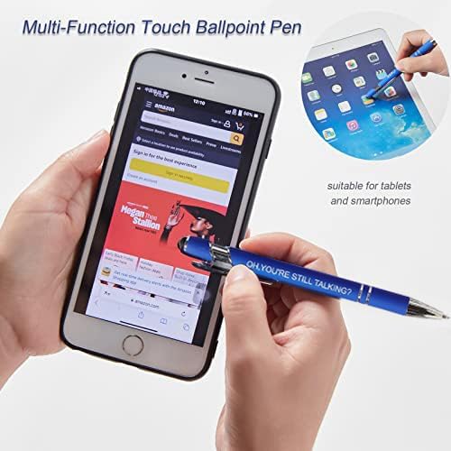 Funny Pens Colorful Ballpoint Pens with Inspirational Quotes and Touch Screen Function Office Gifts