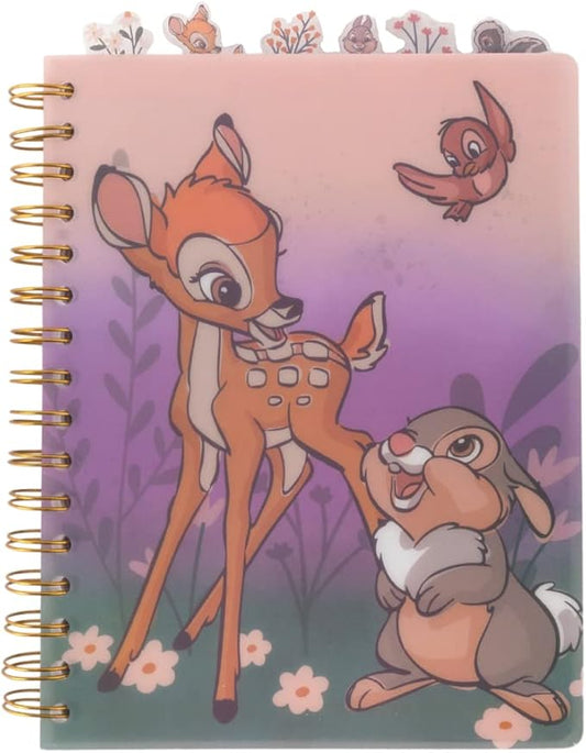 Innovative Designs Disney Bambi Tab Journal Notebook, Spiral Bound, 144 Lined Pages, 8 x 7