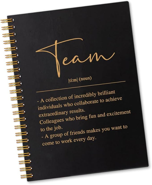 Team Definition 160 Blank Pages Spiral Notebook, Team Notebooks for Employees, Team Gifts for Staff, Teamwork Gifts for Coworkers, Team Member Gifts for Colleagues, Employee Appreciation Gifts