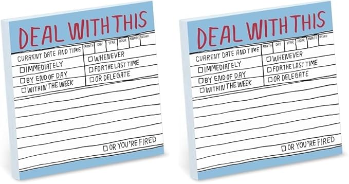 Knock Knock Deal with This Hand-Lettered Sticky Notes (Pack of 2)