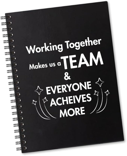 Working Together Make Us A Team 160 Blank Pages Spiral Notebook, Team Notebooks for Employees, Team Gifts for Staff, Teamwork Gifts for Coworkers, Team Member Gifts for Colleagues C