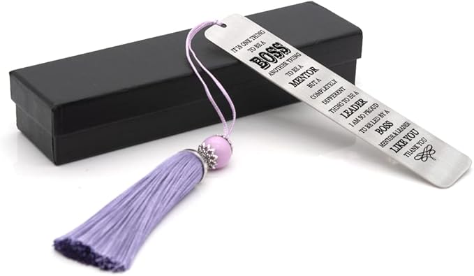 DYJYBMY It is One Thing to Be a Boss Another Thing to Be a Mentor Engraved Metal Bookmark, Thank You Gifts for Boss Lady Leader Team Manager Mentor, Retirement Leaving Farewell Gifts for Boss