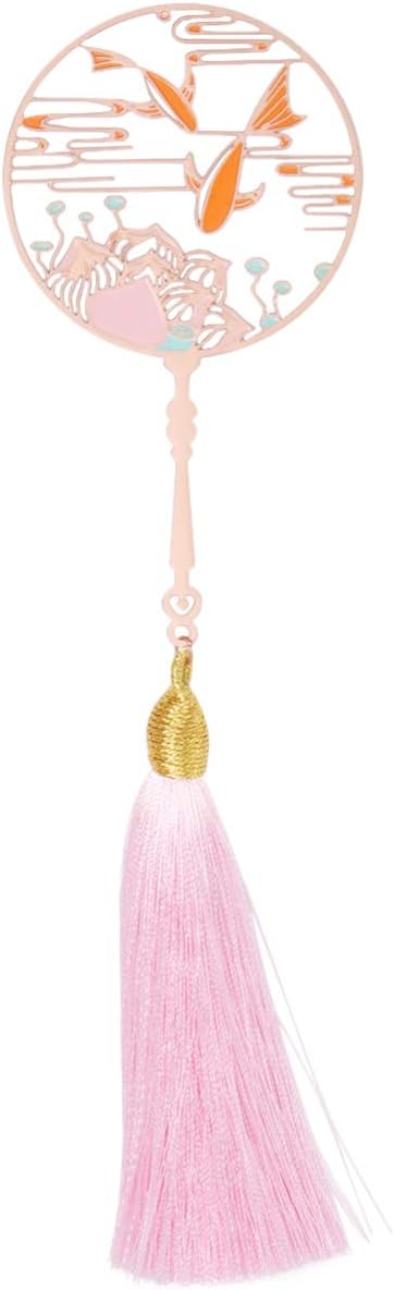 TOYANDONA Retro Bookmarks Brass Bookmarks Metal Retro Bookmarks Chinese Metal Bookmarks Chinese Rose Gold Bookmark Gold Plated Bookmark Book Manager Magnet Bookmarks Label Tassel