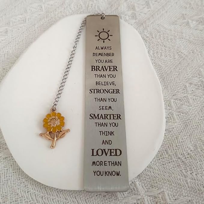 Inspirational Gifts Bookmarks for Girls Women Always Remember You are Braver Bookmark for Coworker Daughter Book Reader Lovers Gifts for Bookworm Encouragement Gift for Niece
