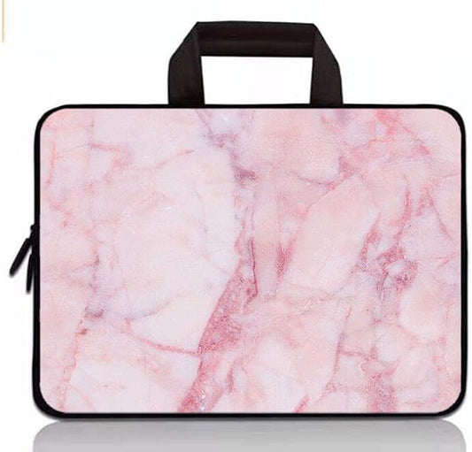 11 11.6 12 12.1 12.5 inch Laptop Carrying Bag Chromebook Case Notebook Ultrabook Bag Tablet Cover Neoprene Sleeve for Apple MacBook Air Samsung Google Acer HP DELL Lenovo Asus (Pink Marble)