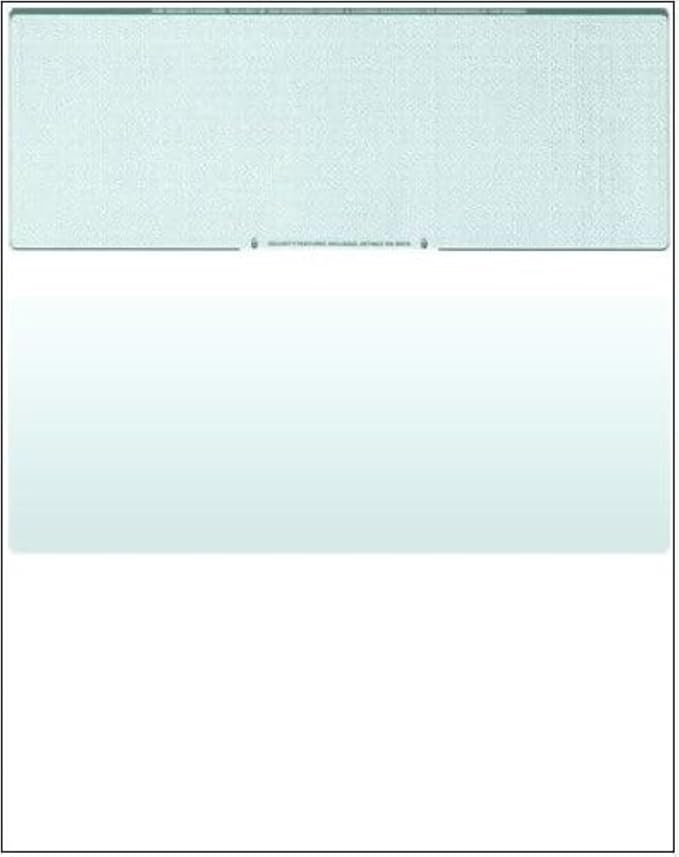 Compuchecks Blank Check Paper - 500 Pack - Computer Security Business Checks, QuickBooks & Laser Printer Compatible - Check On top, Voucher On Bottom - Check Paper Size 8 1/2-11 - Green Diamond