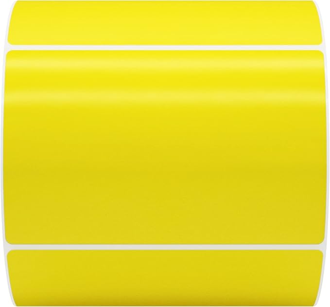 Hybsk 3x2 inch Color Direct Thermal Labels for Shipping, Barcodes, Address, Compatible with Rollo Label Printer & Zebra Desktop Printers(3"x2",Yellow)