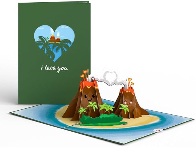 Lovepop Everyday Pop-Up Card for Her, Him, Girls, Boys - 3D Love Greeting Cards - I Lava You - 5" x 7" - Blank Note Card & Envelope Included