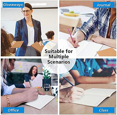 feela 15 Pack A5 Kraft Notebooks, 60 Lined Blank Pages Travel Journal Bulk, Soft Cover Notebooks for Women Girls Students, Making Plans Writing Memos Office School Supplies, 8.3 X 5.5 in