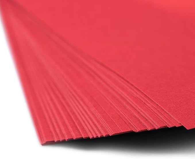 JAM PAPER Colored 24lb Paper - 90 gsm - 8.5 x 11 - Red Recycled - 100 Sheets/Pack