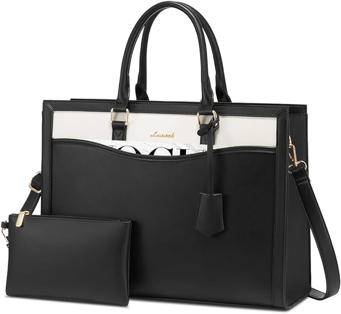 LOVEVOOK Laptop Tote Bag for Women, Office Work Bag Briefcase fit for 15.6 inch Laptop, Large Capacity Teacher Bag Handbag