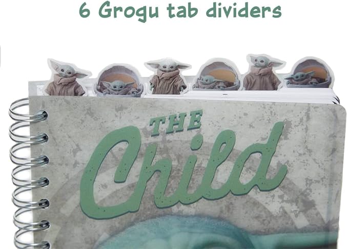 Innovative Designs Baby Yoda Notebook Star Wars Mandalorian Tab Journal for Kids