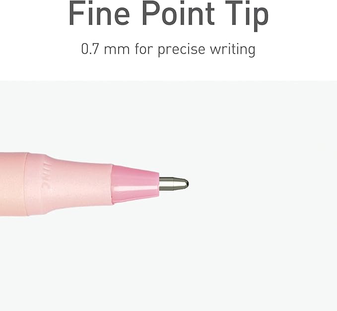 Pentonic Ballpoint Pens, 15 Count, Gray, Blue & Pink Barrels, Black, Blue & Red Ink, 0.7 mm Fine Point, Smooth Writing For Note Taking (PEN13088)