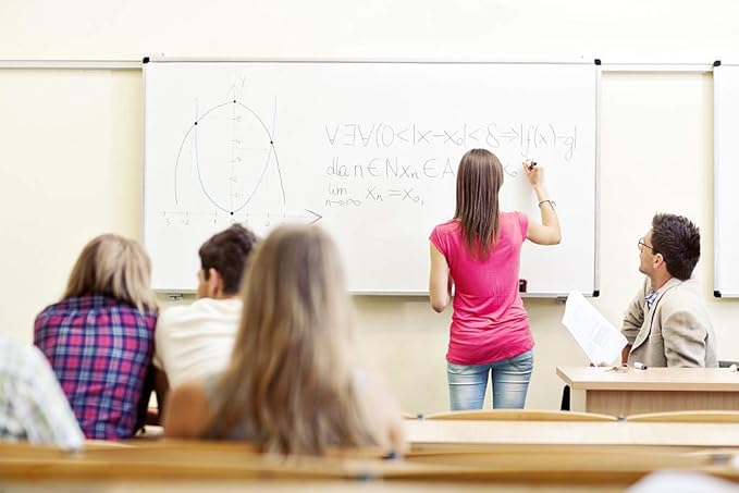 72 x 40 inch Large Magnetic Whiteboard with Pen Tray, Wall-Mounted Aluminum Dry Erase Board Message Presentation White Board for Office Home and School