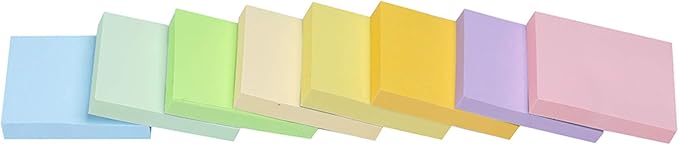 Vanpad Sticky Notes 1.5x2 Inches, Light Colors Self-Stick Pads, 24 Pack, 75 Sheets/Pad
