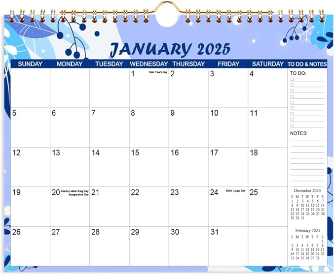 2025-2026 Calendar - Wall Calendar from Jan 2025 to Jun 2026, 18 Monthly Calendar with Seasonal Designs for Planning and Organizing for Home or Office, 11.5 x 14.5 In Calendar 2025-2026