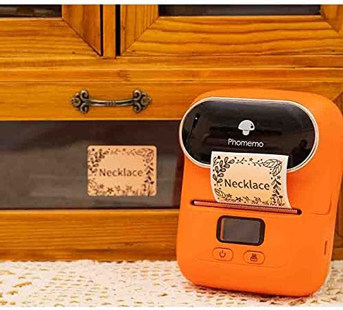 Phomemo Sticker Label M110/M221/M220/M120/M200/M110S Thermal Label- Black on Khaki 1.57"x1.18"(40x30mm) for Small Business, Home, Office, 230 Labels/Roll