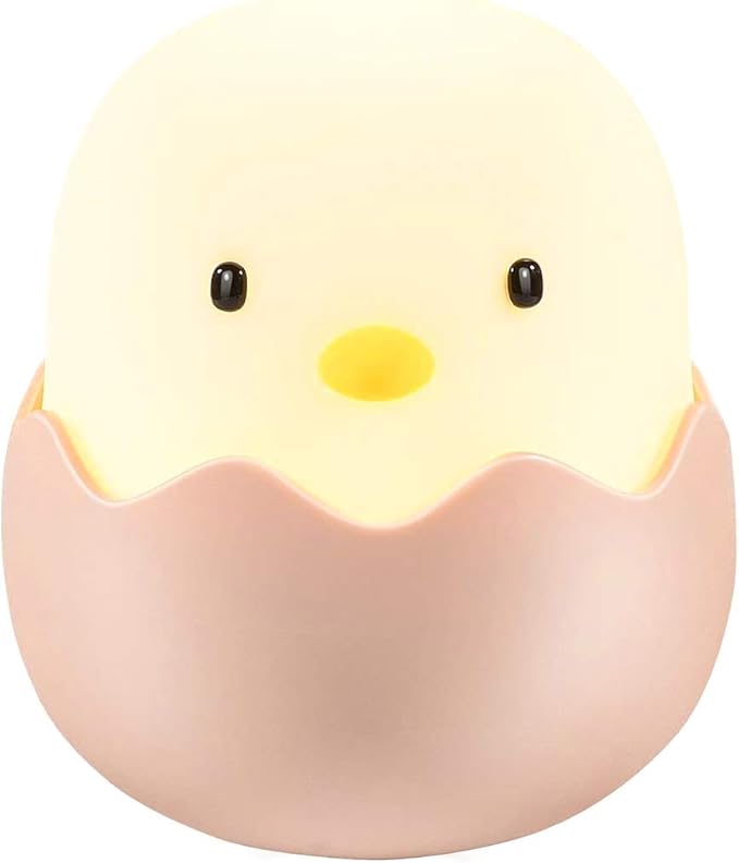 Kids Night Light, Cute Creative Egg Shell Baby Night Light with Touch Sensor, Nursery Night Lights, Kawaii Desk Accessories, Room Decor for Boys Girls Kids Gifts