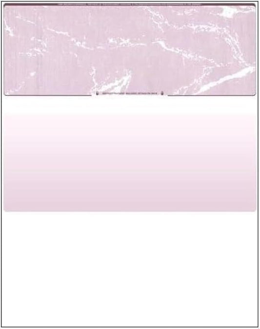 Business Voucher Check Stock - 1000 Sheets, Check on Top, Burgundy Marble