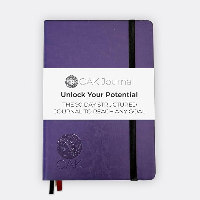OAK Journal The Purple Smart Goal Planner Journal and Planner for Full Focus and Best Self Quarterly Goal Planner & Daily Gratitude Journal