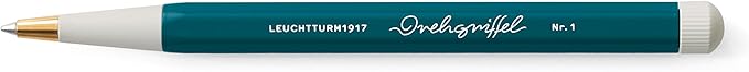 LEUCHTTURM1917 - Drehgriffel Writing Pen (Pacific Green) - Ballpoint Pen with Royal Blue Ink Included
