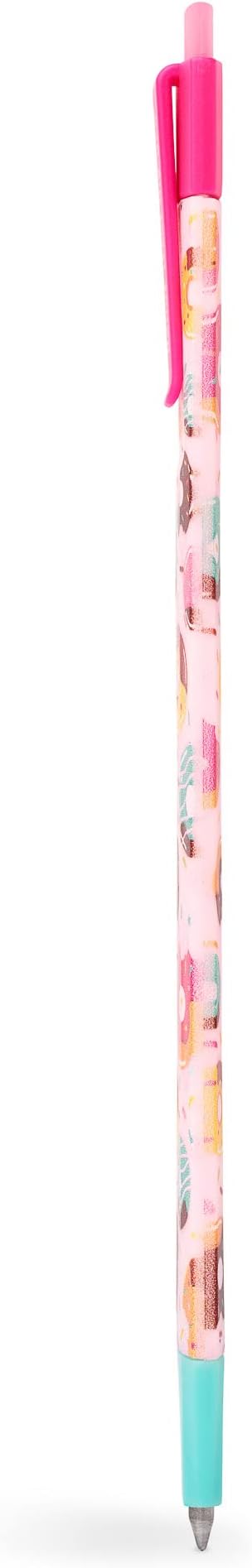 New Pen Bookmark with Refills | Erasable Ballpoint Gel Pen and Bookmark 3-in-1 | Ink Novelty Pen with Eraser | Page Marker | Book Marker | Page Holder Clip | Gift for Reader and Writer (Doughnut)