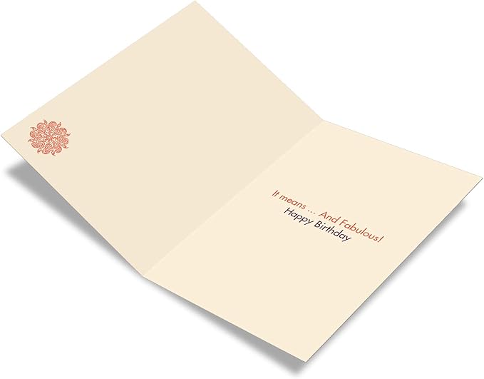 NobleWorks - 1 Sassy Happy Birthday Card Funny - Hilarious Grown-Up Card for Women, Wife, Stationery Humor - Old AF C6398BDG