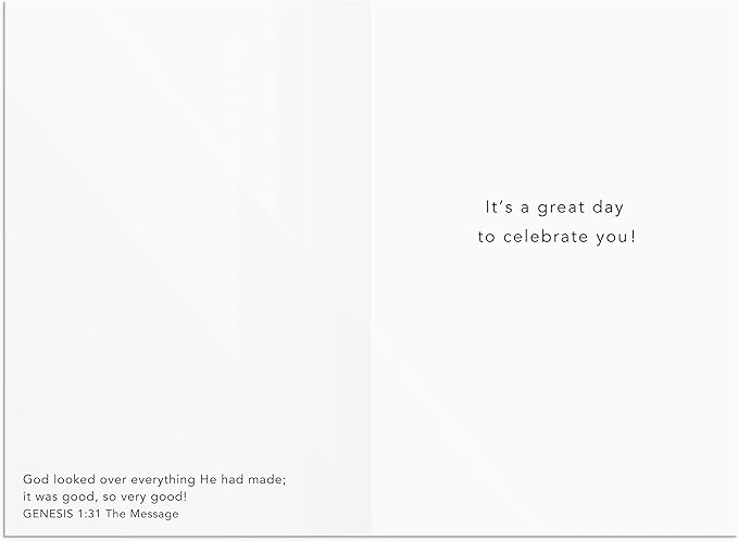 DaySpring - Birthday - Oh Happy Day - 4 Birthday Art Design Assortment with Scripture - 12 Birthday Boxed Cards and Envelopes