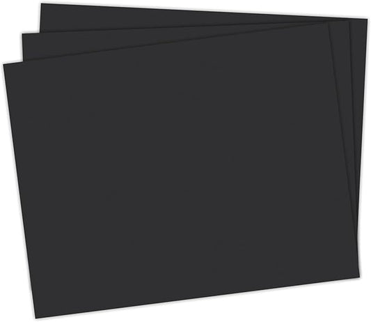 School Smart Railroad Board, 22 x 28 Inches, 6-Ply, Black, Pack of 25