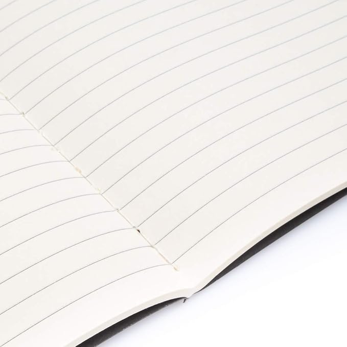 Simply Genius A5 Notebooks for Work, Travel, Business, School & More - College Ruled Notebook - Softcover Journals for Women & Men - Lined Note Books with 92 pages, 5.5" x 8.3" (Black, 6 pack)