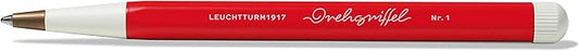 LEUCHTTURM1917 - Drehgriffel Writing Pen (Red) - Ballpoint Pen with Royal Blue Ink Included