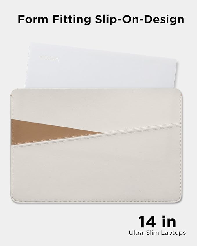 Lenovo 13/14-inch Laptop Sleeve (S200) - Ultra Thin Form-Fitting Case Compatible with MacBook Air, iPad & More – Lightweight Folder Sleeve with Accessories Pocket