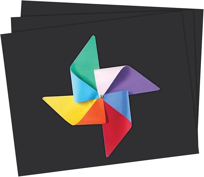 School Smart Railroad Board, 22 x 28 Inches, 6-Ply, Black, Pack of 25