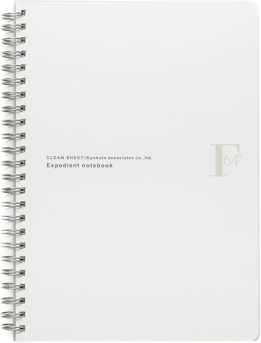 Kyoku PTW03A5W FOBCOOP Plain Ring Notebook, White