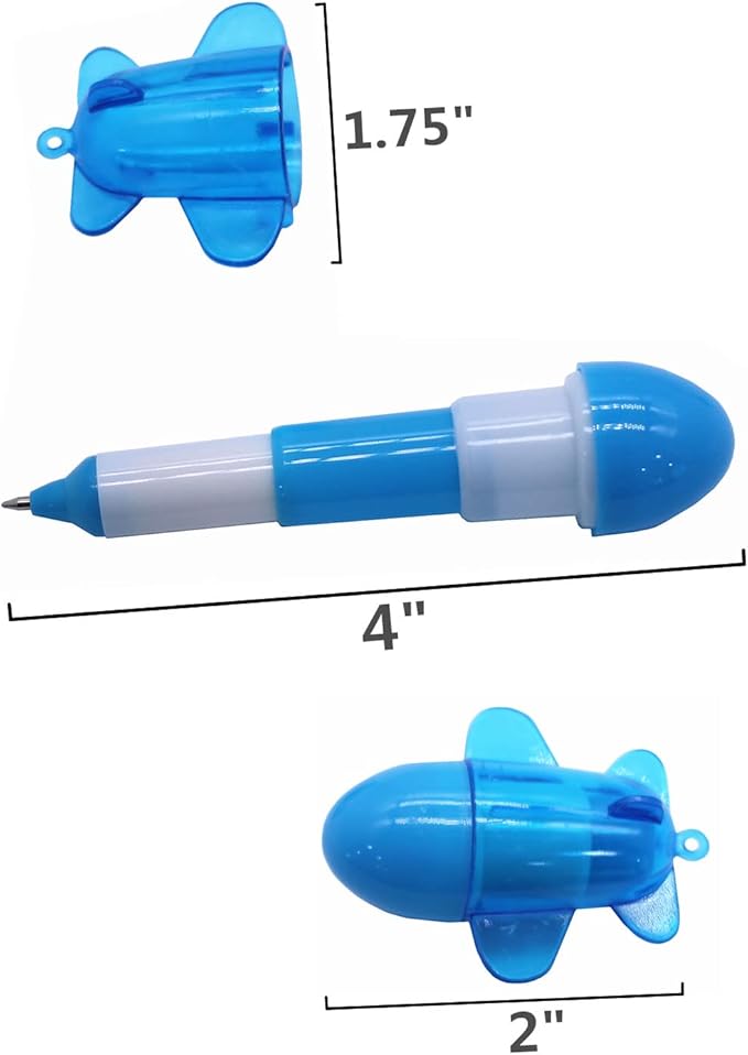 30pcs Mini Plane Ballpoint Pen Cute Cartoon Retractable Ball Pen for Kids (Random Color)