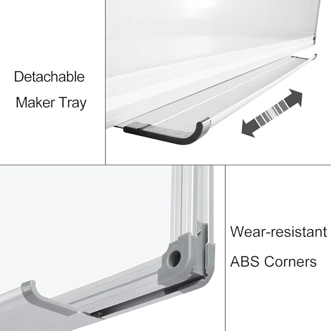 XIWODE Magnetic Dry Erase Board，Whiteboard for Wall,18 x 24 inches, Whiteboard Marker Board Writing Board，Silver Aluminum Frame, Durable,Whiteboard for Home School & Office