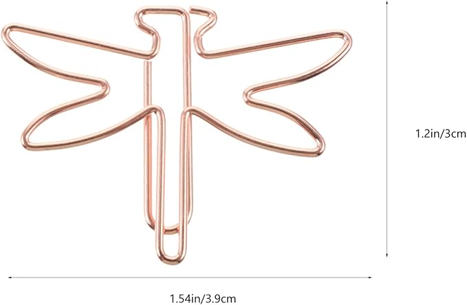 NUOBESTY 20pcs Gold File folders Decorative folders Work Folder Gold Paper Clips Decorative File folders Decorative Paper Clips Gold paperclips File Clips Unique Zinc Alloy Office Decorate