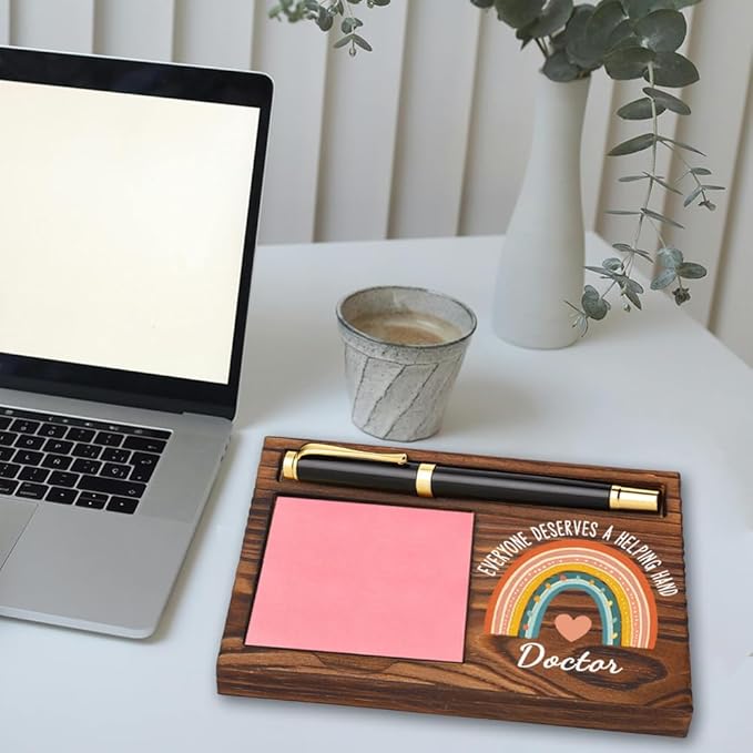 Doctor Sticky Note Holder, Doctor Appreciation Gifts, Thank You Gifts for Doctor, Doctor Birthday Gifts for Men, Doctor Office Decor Self-Stick Note Pad Holders YB384