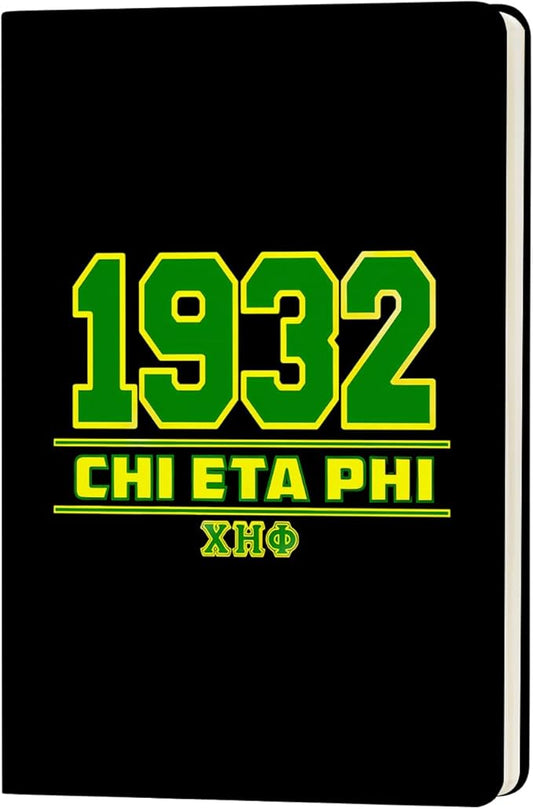 AKA Sorority Gift Leather Notebook for Women Girls Pink and Green Greek Sorority Journal Notebook Sisterhood Graduation Gift (1932 chi eta phi)